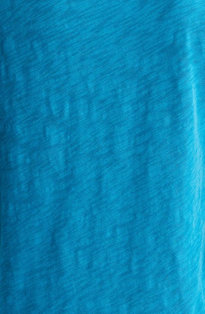 Shop Atm Anthony Thomas Melillo V-neck Slub Cotton T-shirt In Peacock Blue