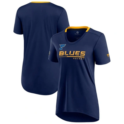 Shop Fanatics Branded Navy St. Louis Blues Authentic Pro Locker Room T-shirt