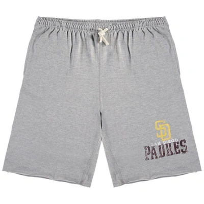 Shop Profile Heathered Gray San Diego Padres Big & Tall French Terry Shorts In Heather Gray