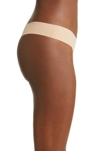 Commando Party Starter Crystal Thong In Fashion Icon Beige