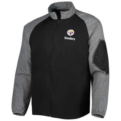 Shop Dunbrooke Black Pittsburgh Steelers Hurricane Raglan Full-zip Windbreaker Jacket