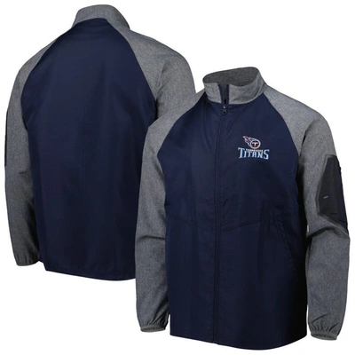 Shop Dunbrooke Navy Tennessee Titans Hurricane Raglan Full-zip Windbreaker Jacket