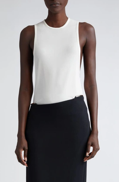 Shop Brandon Maxwell Relaxed Fit Tank In White
