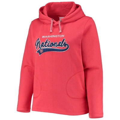Shop Soft As A Grape Red Washington Nationals Plus Size Side Split Pullover Hoodie