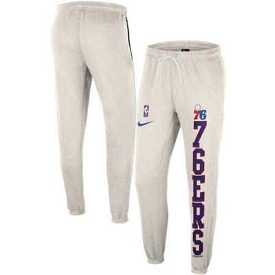 Shop Nike Ash/royal Philadelphia 76ers 75th Anniversary Courtside Fleece Pants