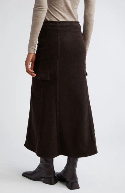 Shop Paloma Wool Brioche Stretch Organic Cotton Corduroy Maxi Skirt In Brown