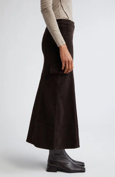 Shop Paloma Wool Brioche Stretch Organic Cotton Corduroy Maxi Skirt In Brown