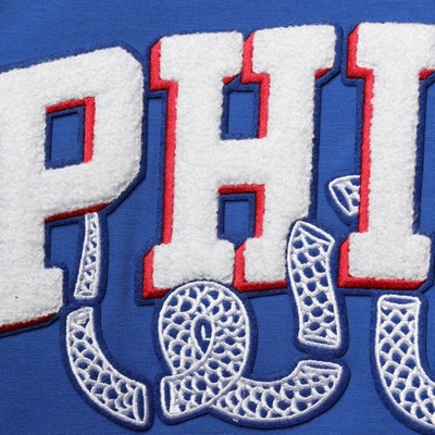 Shop Pro Standard Royal Philadelphia 76ers Chenille Team T-shirt