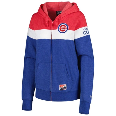 Shop New Era Heather Royal Chicago Cubs Colorblock Full-zip Hoodie Jacket