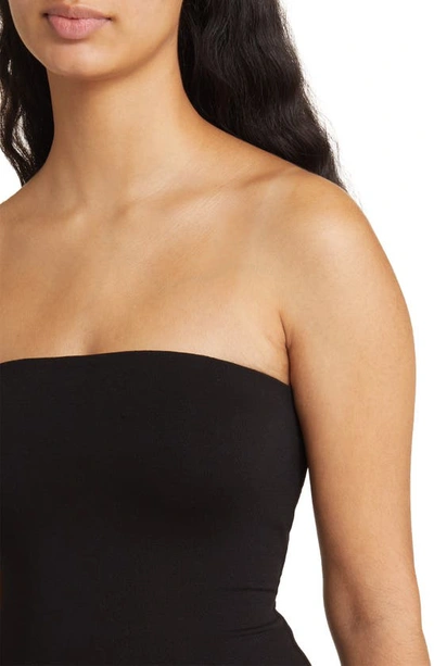 Naked Wardrobe Meant Tu-be Strapless Romper In Black