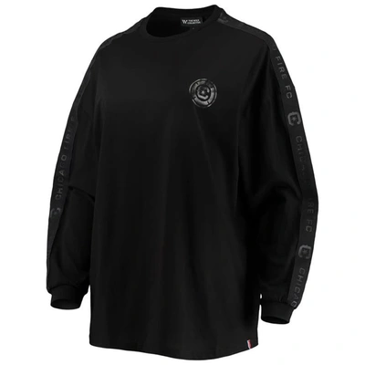 Shop The Wild Collective Black Chicago Fire Tri-blend Long Sleeve T-shirt