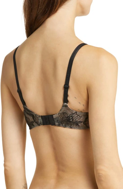 Shop Chantelle Lingerie Orchids Underwire Push-up Bra In Black-11