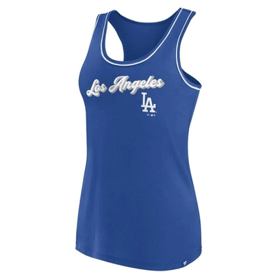 Shop Fanatics Branded Royal Los Angeles Dodgers Wordmark Logo Racerback Tank Top