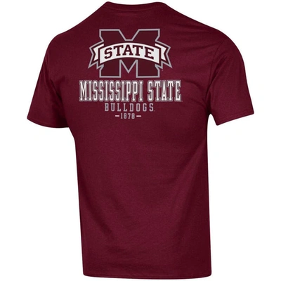 Shop Champion Maroon Mississippi State Bulldogs Stack 2-hit T-shirt