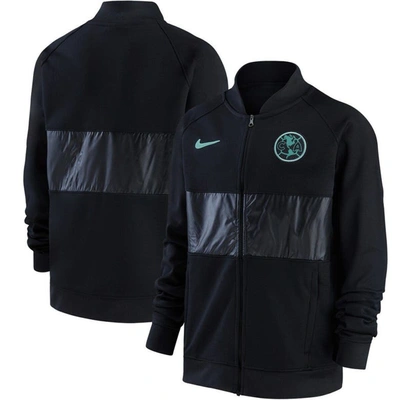 Shop Nike Youth  Black Club America I96 Anthem Raglan Full-zip Jacket