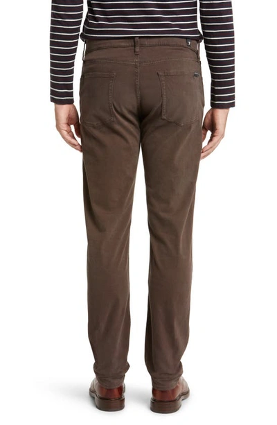 7 For All Mankind Slimmy Luxe Performance Plus Slim Fit Jeans In Chestnut