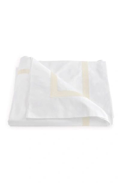 Shop Matouk Lowell Duvet Cover In Ivory