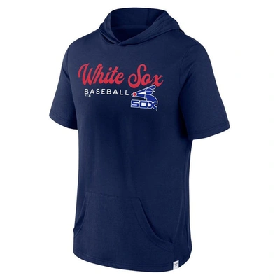 Shop Fanatics Branded Navy Chicago White Sox Offensive Strategy Short Sleeve Pullover Hoodie