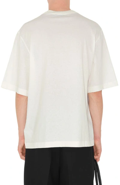 Shop Burberry Rose Embroidered Logo Cotton Jersey T-shirt In Rain