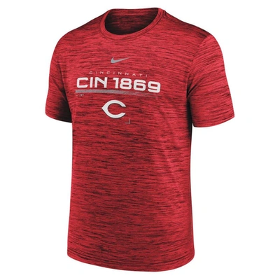 Shop Nike Red Cincinnati Reds Wordmark Velocity Performance T-shirt