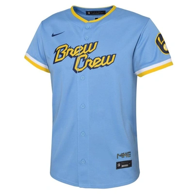 Shop Nike Infant  Powder Blue Milwaukee Brewers City Connect Replica Team Jersey