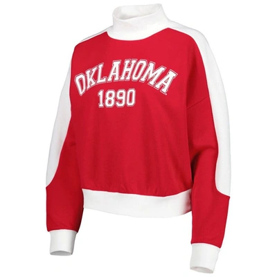 Shop Gameday Couture Crimson Oklahoma Sooners Make It A Mock Sporty Pullover Sweatshirt