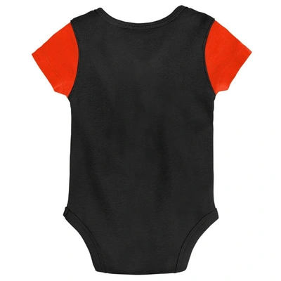 Shop Outerstuff Newborn & Infant Black/orange San Francisco Giants Little Champ Three-pack Bodysuit Bib & Booties Se