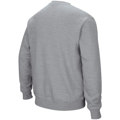 Shop Colosseum Heathered Gray Utah Utes Arch & Logo Tackle Twill Pullover Sweatshirt In Heather Gray