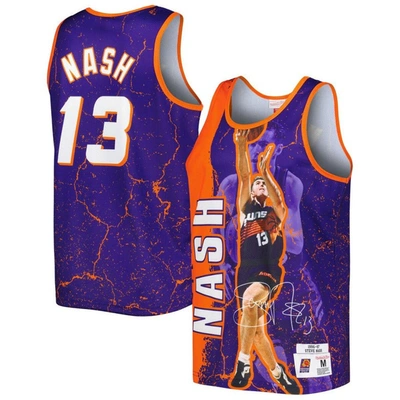 Shop Mitchell & Ness Steve Nash Purple Phoenix Suns 1996-97 Hardwood Classics Player Burst Tank Top