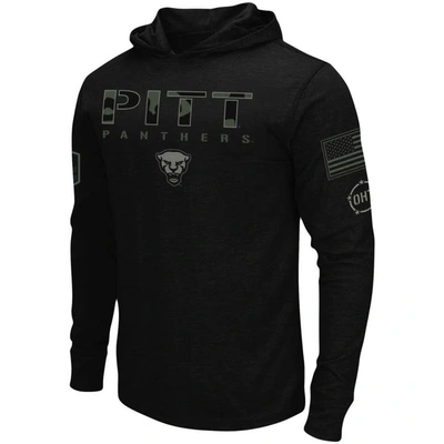 Shop Colosseum Black Pitt Panthers Oht Military Appreciation Hoodie Long Sleeve T-shirt