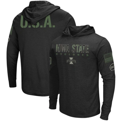 Shop Colosseum Black Iowa State Cyclones Oht Military Appreciation Team Hoodie Long Sleeve T-shirt
