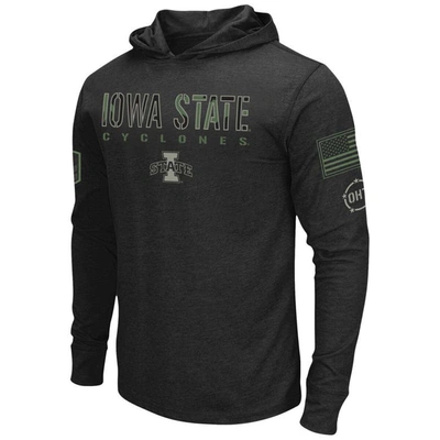 Shop Colosseum Black Iowa State Cyclones Oht Military Appreciation Team Hoodie Long Sleeve T-shirt