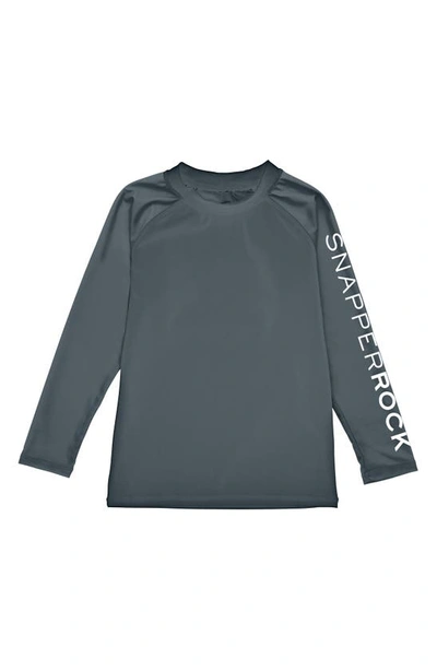 Shop Snapper Rock Long Sleeve Rashguard In Steel Grey