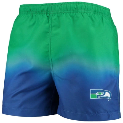 Shop Foco Royal Seattle Seahawks Retro Dip-dye Swim Shorts