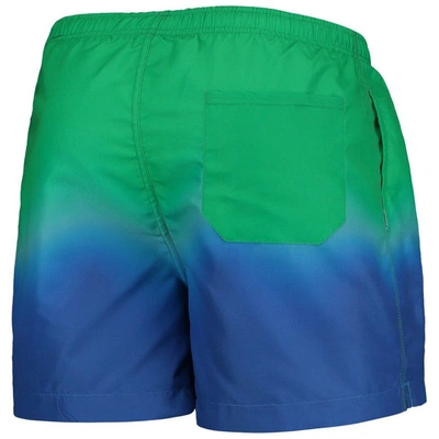 Shop Foco Royal Seattle Seahawks Retro Dip-dye Swim Shorts