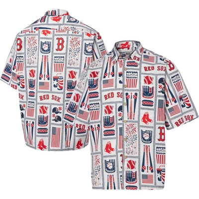 Shop Reyn Spooner White Boston Red Sox Americana Button-up Shirt