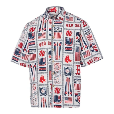 Shop Reyn Spooner White Boston Red Sox Americana Button-up Shirt