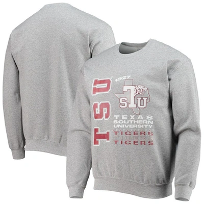 Shop Tones Of Melanin Heathered Gray Texas Southern Tigers Pullover Sweatshirt In Heather Gray