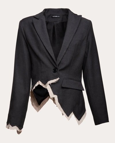 Shop Byvarga Women's Alexandra Handkerchief Blazer In Grey
