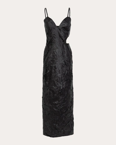Shop Byvarga Women's Celeste Bonded Maxi Dress In Black