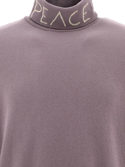 Shop Kapital Embroidered Turtleneck In Purple
