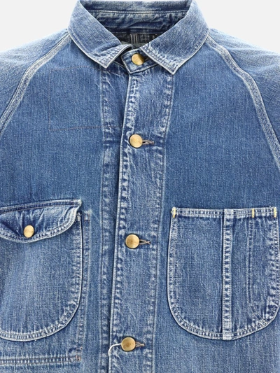 Shop Orslow "1950's" Overshirt In Blue