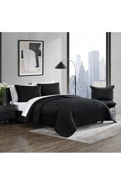 Shop Vera Wang Black Quilted Velvet Comforter Set