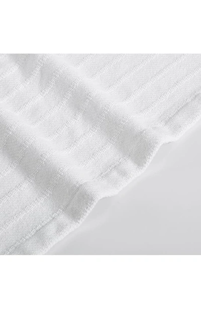 Shop Vera Wang Ribbed 100% Cotton Blanket In White