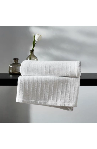 Vera Wang Ribbed 100% Cotton Blanket In White