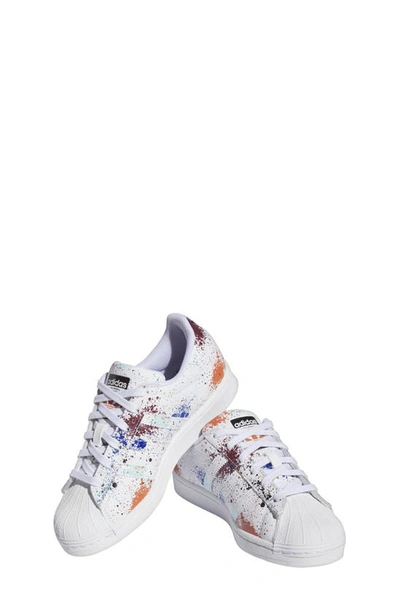 Shop Adidas Originals Kids' Superstar Sneaker In White/ Multicolor