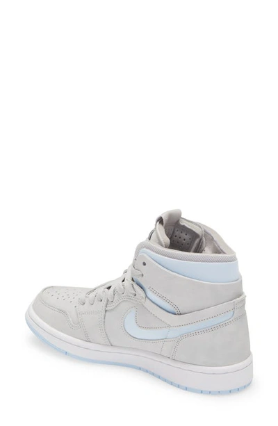 Shop Jordan Air  1 Zoom Air Comfort High Top Sneaker In Grey/ Celestine Blue/ White