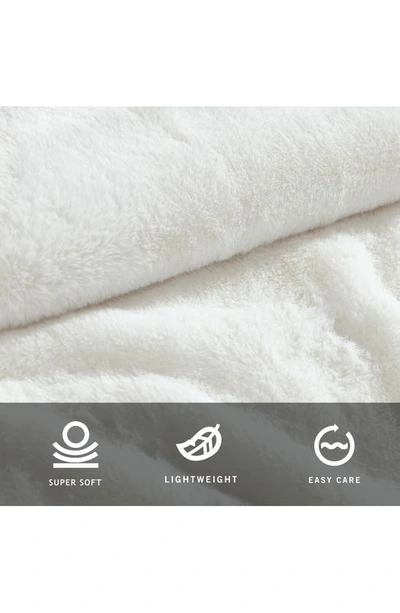 Kenneth Cole Faux Fur Reversible Throw In White