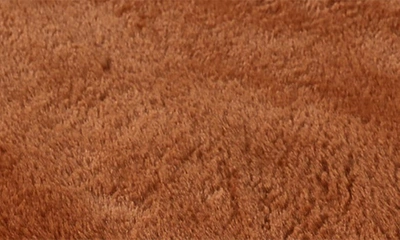 Kenneth Cole Faux Fur Reversible Throw In Ginger Orange
