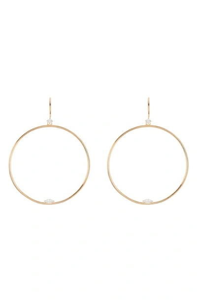 Shop Ajoa Front Hoop Earrings In Gold
